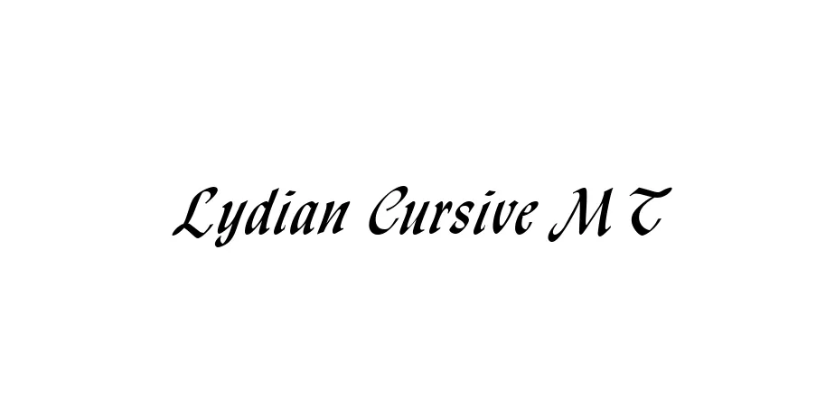 Fonte Lydian Cursive MT