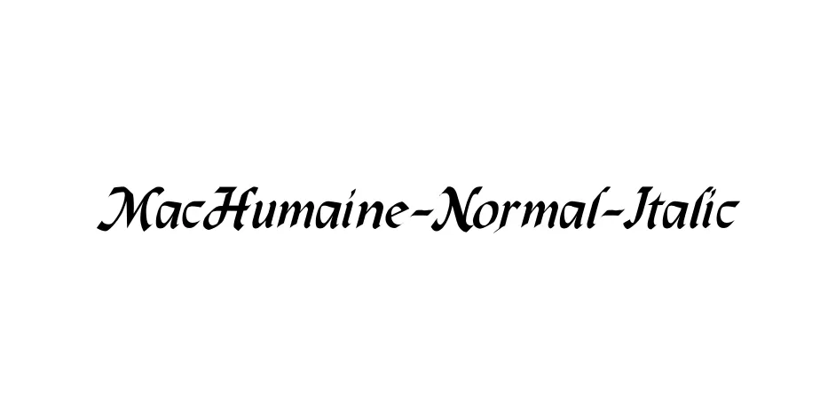 Fonte MacHumaine-Normal-Italic