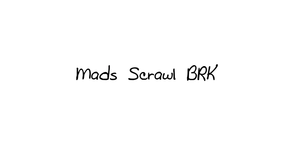 Fonte Mads Scrawl BRK