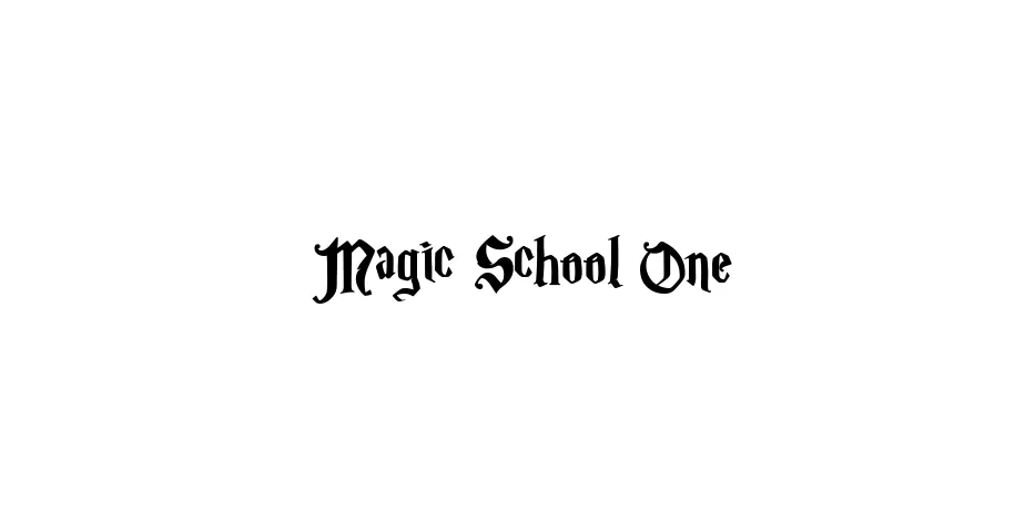 Fonte Magic School One