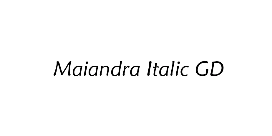 Fonte Maiandra Italic GD