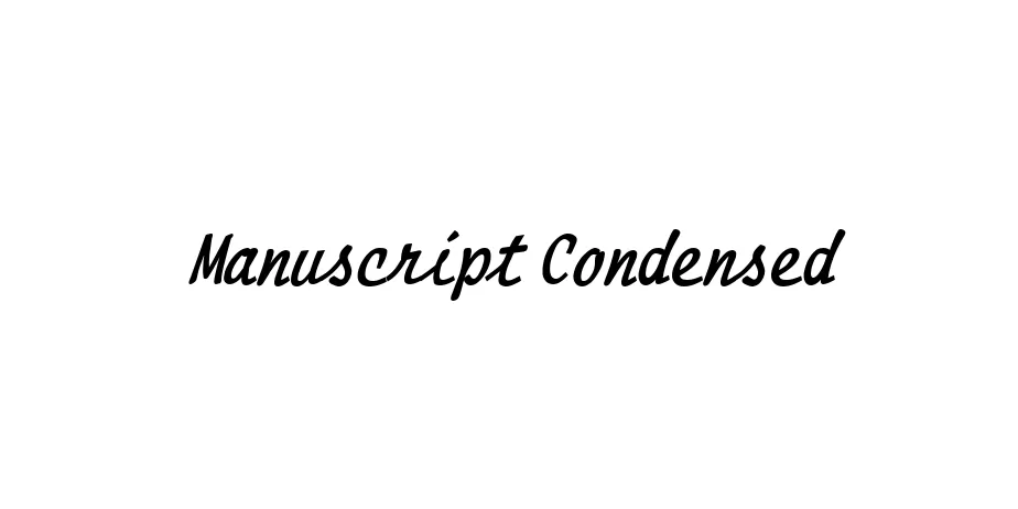 Fonte Manuscript Condensed