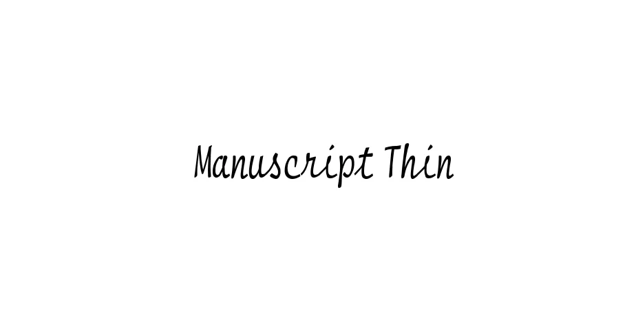 Fonte Manuscript Thin