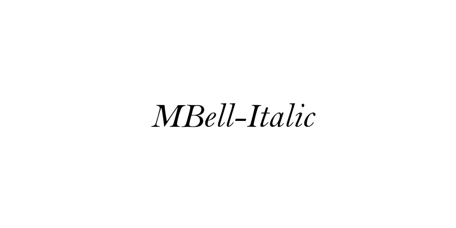 Fonte MBell-Italic