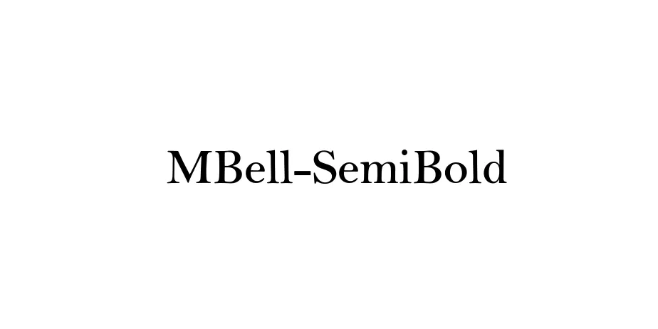 Fonte MBell-SemiBold