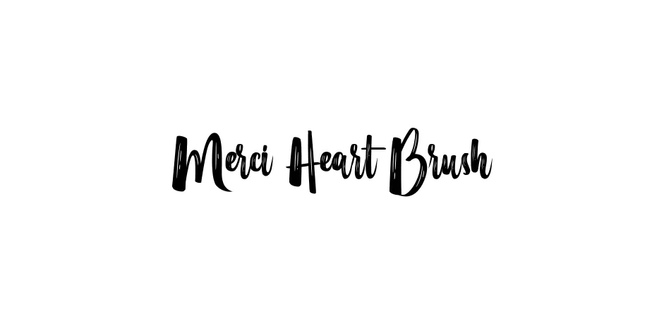 Fonte Merci Heart Brush