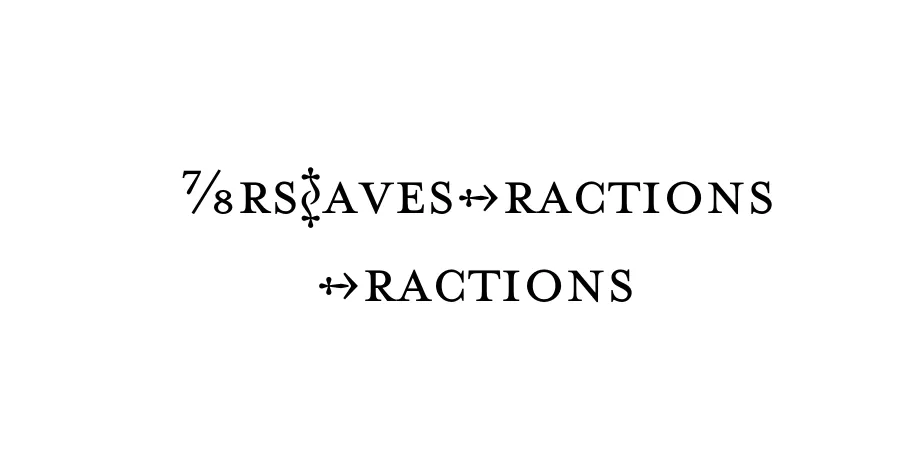 Fonte MrsEavesFractions Fractions