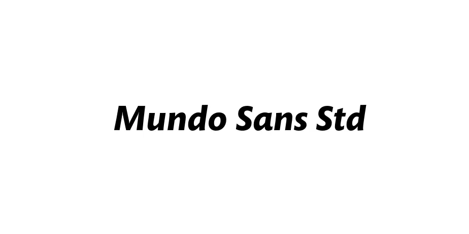 Fonte Mundo Sans Std