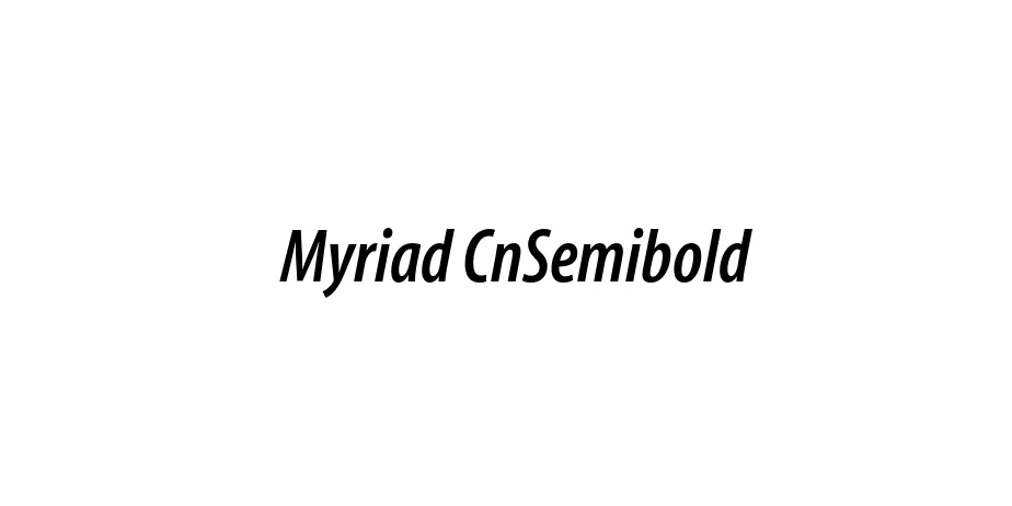 Fonte Myriad CnSemibold