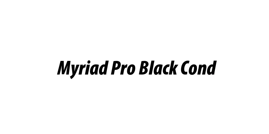 Fonte Myriad Pro Black Cond