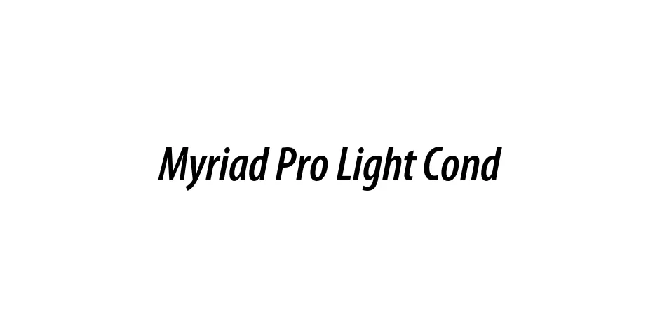 Fonte Myriad Pro Light Cond