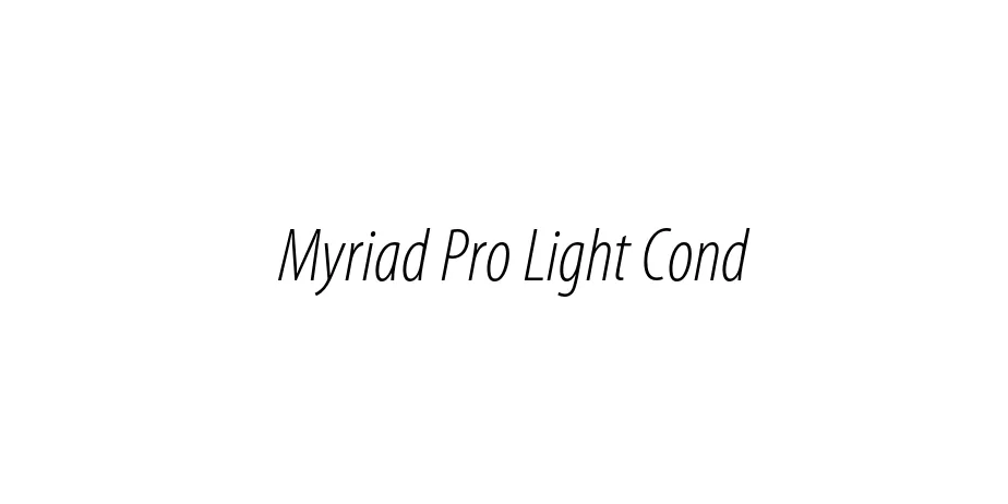 Fonte Myriad Pro Light Cond