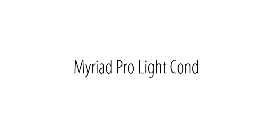 Fonte Myriad Pro Light Cond