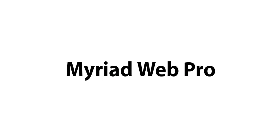 Fonte Myriad Web Pro