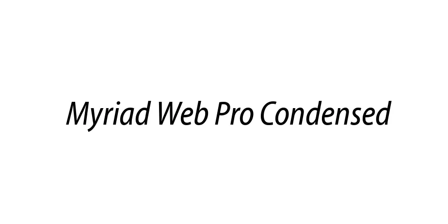 Fonte Myriad Web Pro Condensed