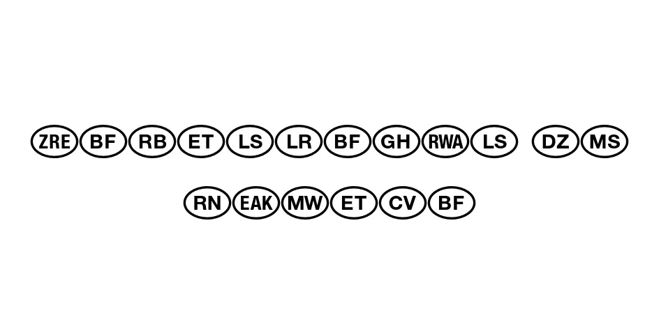 Fonte NationalCodes Africa