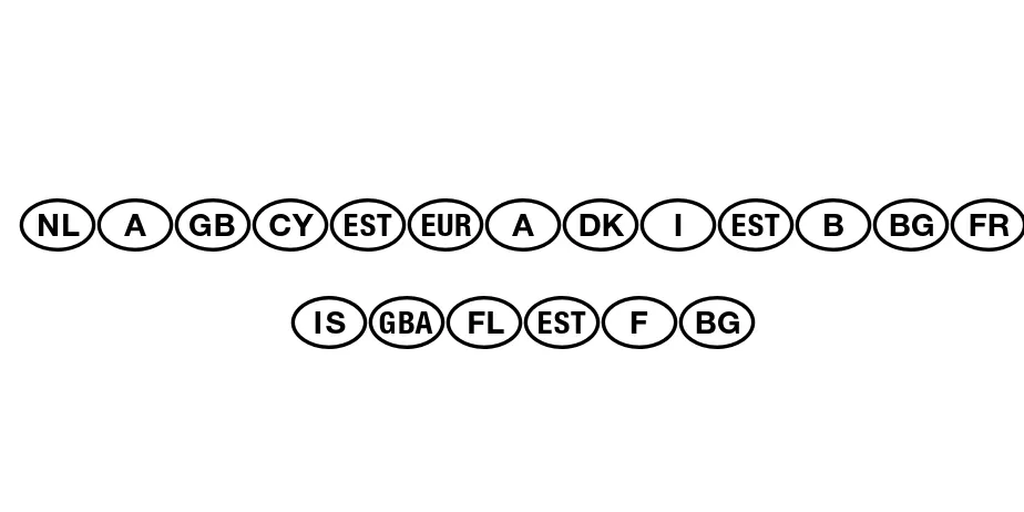 Fonte NationalCodes Europe