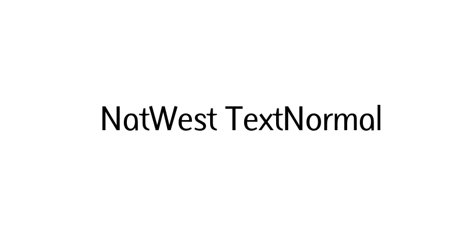 Fonte NatWest TextNormal