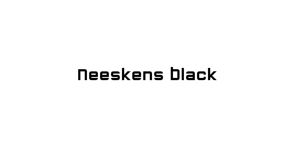 Fonte Neeskens Black