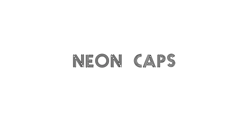 Fonte Neon Caps