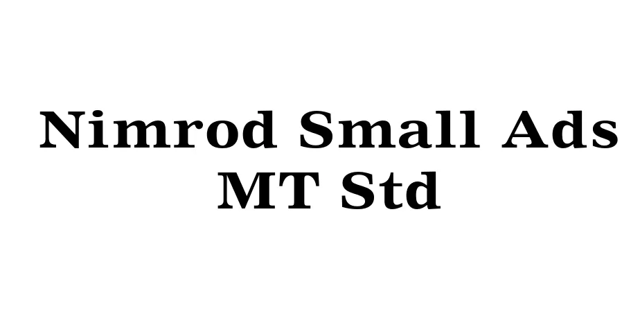 Fonte Nimrod Small Ads MT Std