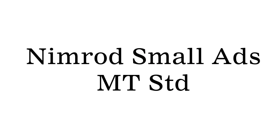 Fonte Nimrod Small Ads MT Std