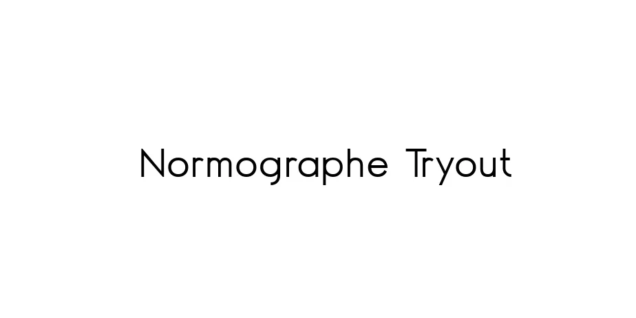 Fonte Normographe Tryout