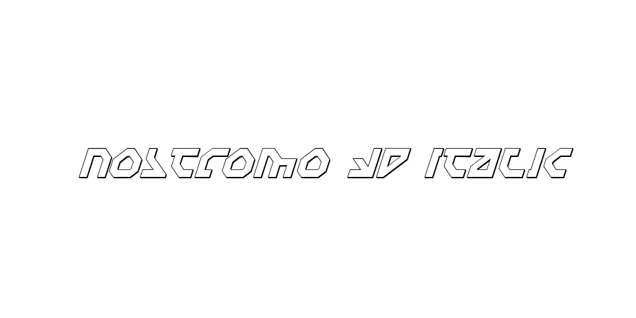 Fonte Nostromo 3D Italic