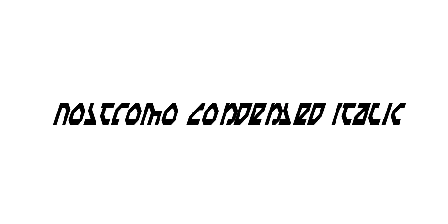 Fonte Nostromo Condensed Italic