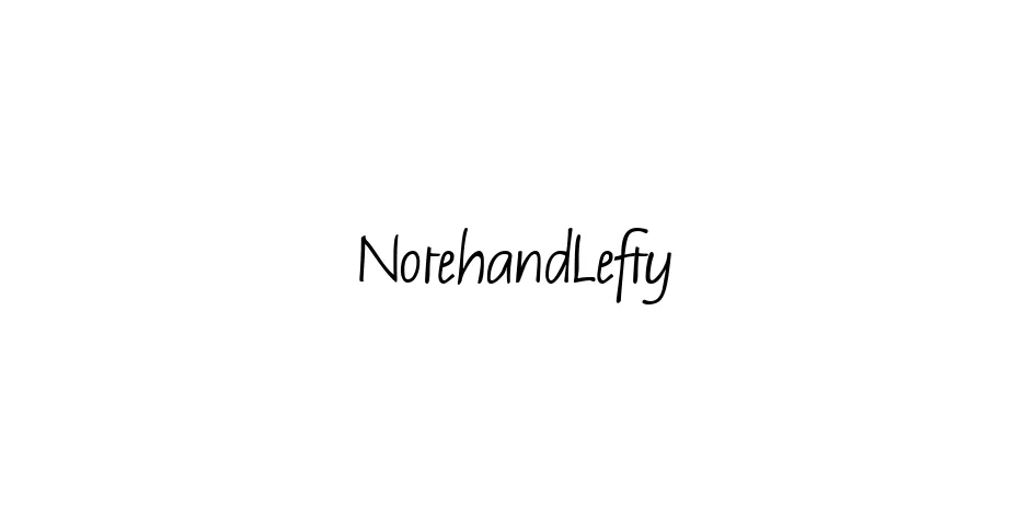 Fonte NotehandLefty