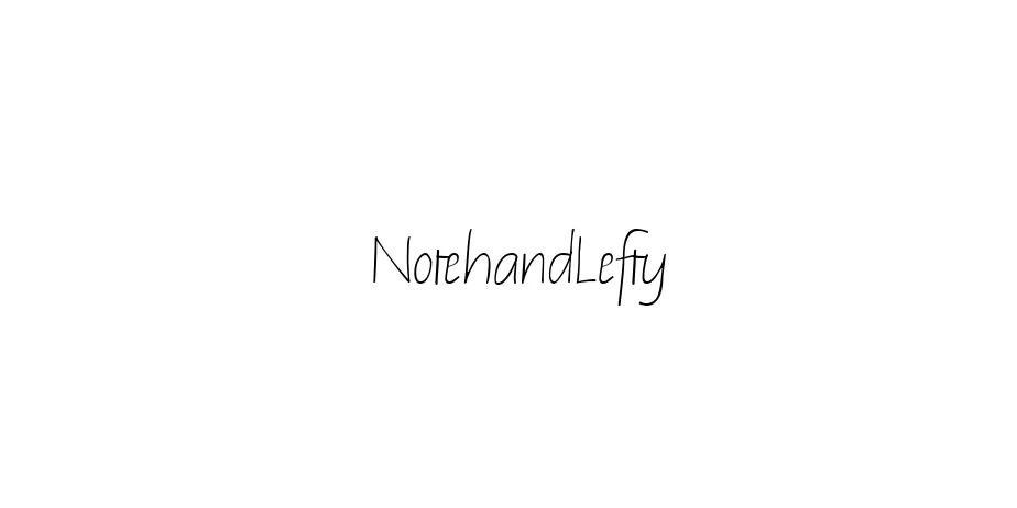 Fonte NotehandLefty