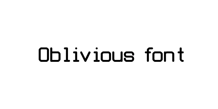 Fonte Oblivious font