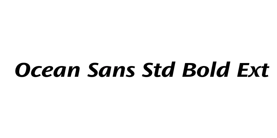 Fonte Ocean Sans Std Bold Ext