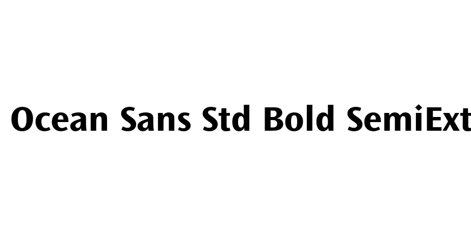 Fonte Ocean Sans Std Bold SemiExt