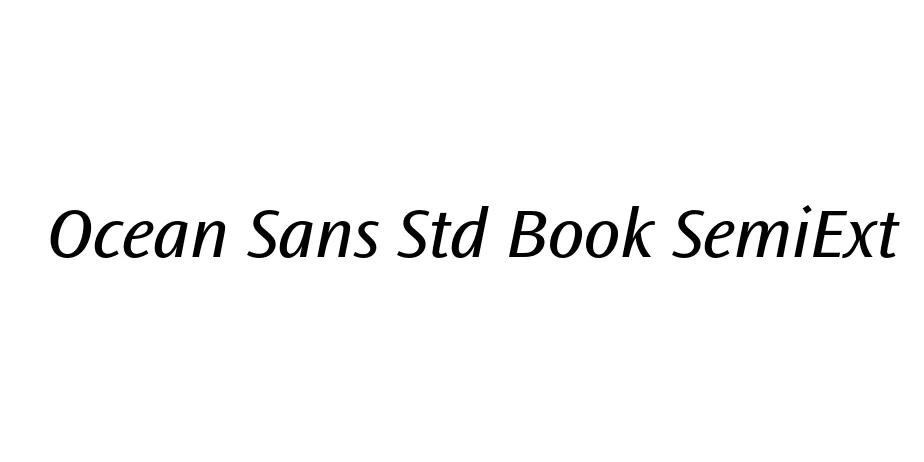 Fonte Ocean Sans Std Book SemiExt