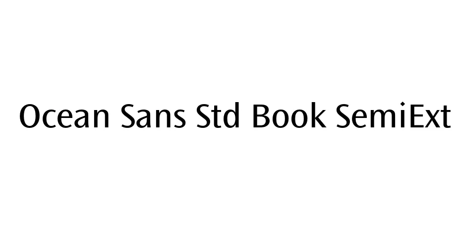 Fonte Ocean Sans Std Book SemiExt