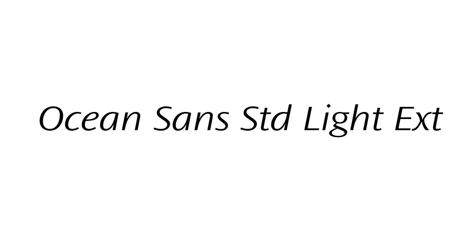 Fonte Ocean Sans Std Light Ext