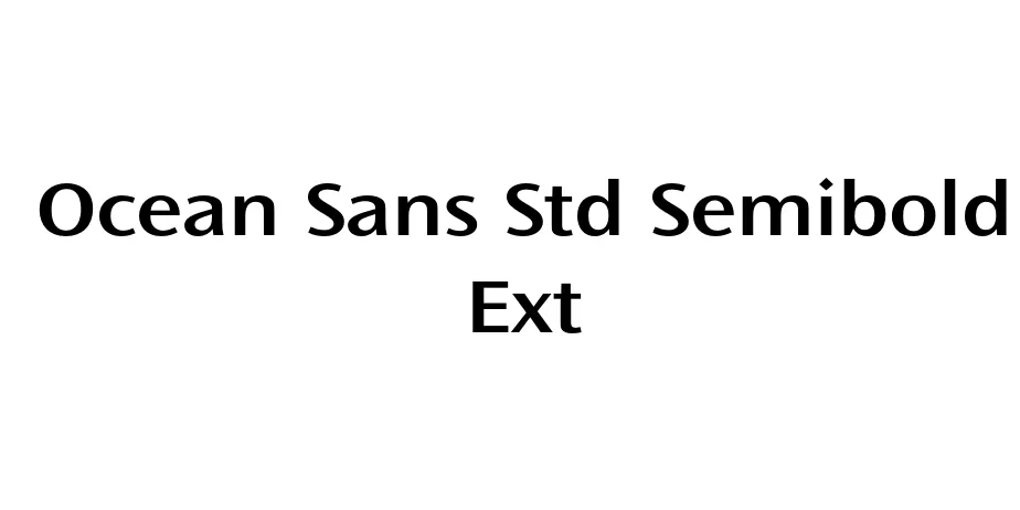 Fonte Ocean Sans Std Semibold Ext