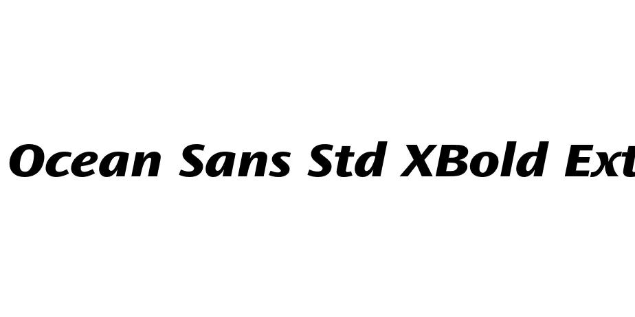 Fonte Ocean Sans Std XBold Ext