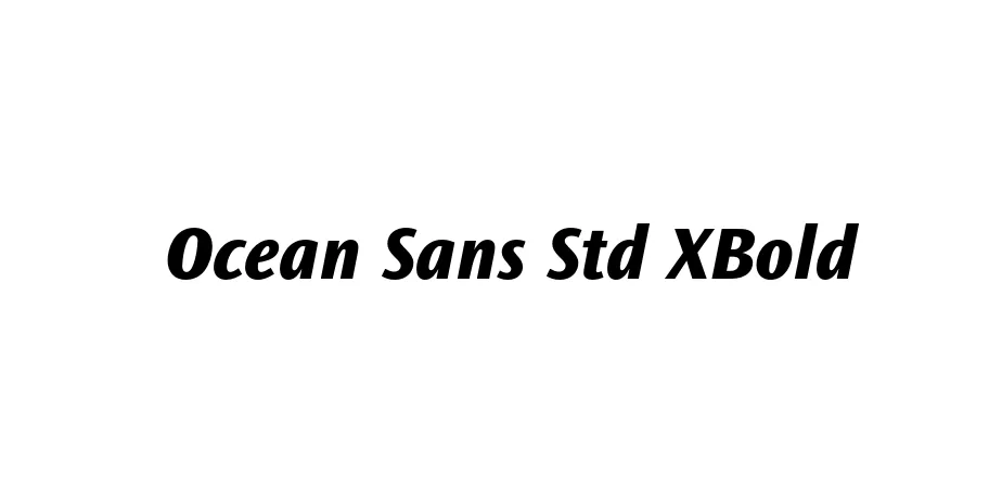 Fonte Ocean Sans Std XBold