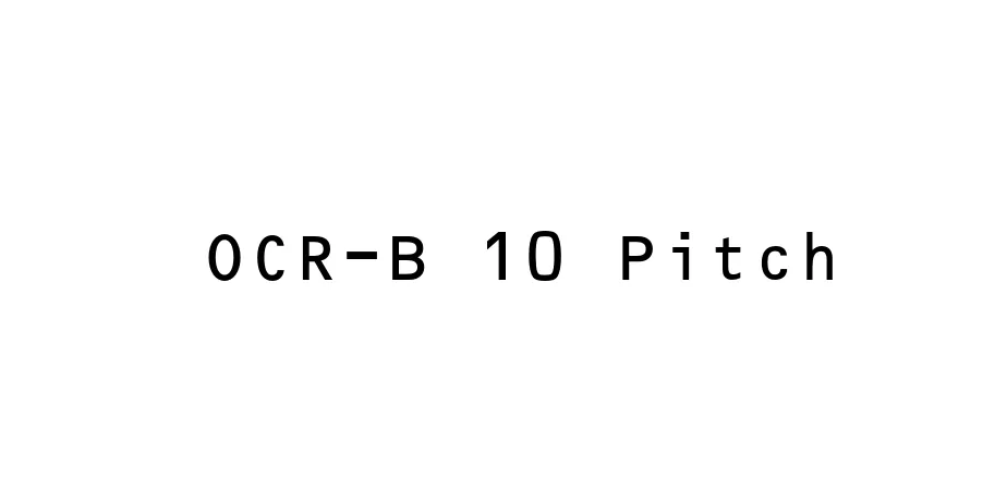 Fonte OCR-B 10 Pitch