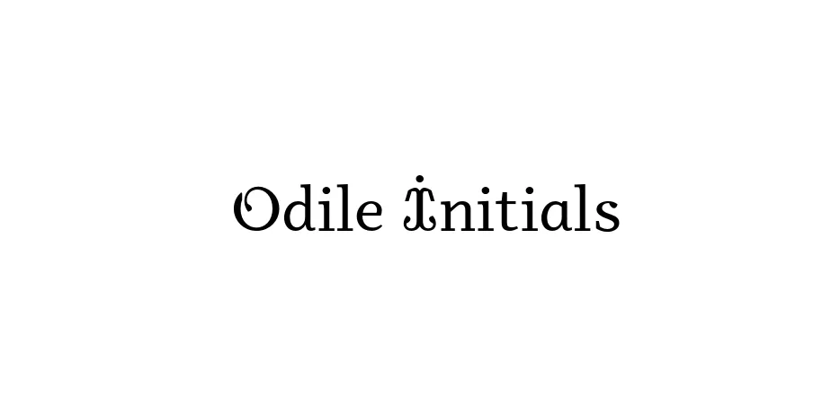 Fonte Odile Initials