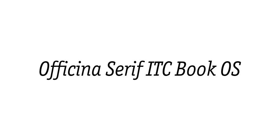 Fonte Officina Serif ITC Book OS