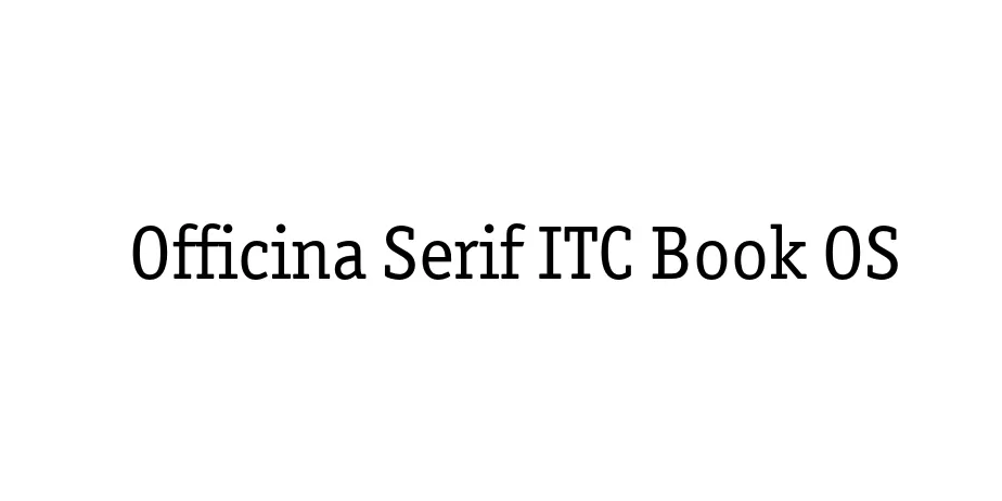 Fonte Officina Serif ITC Book OS