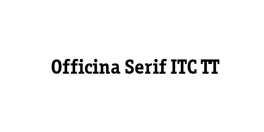 Fonte Officina Serif ITC TT