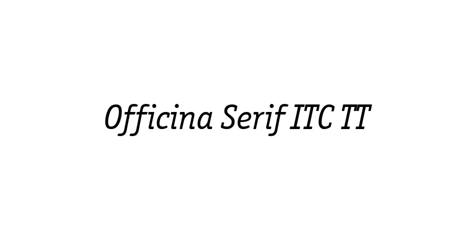 Fonte Officina Serif ITC TT