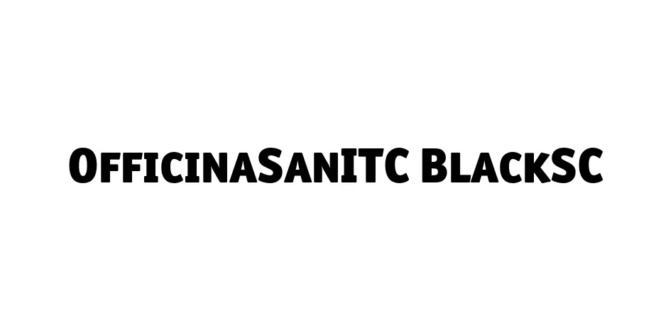 Fonte OfficinaSanITC BlackSC