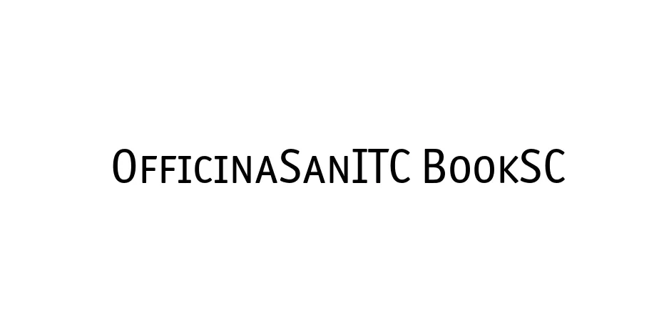 Fonte OfficinaSanITC BookSC