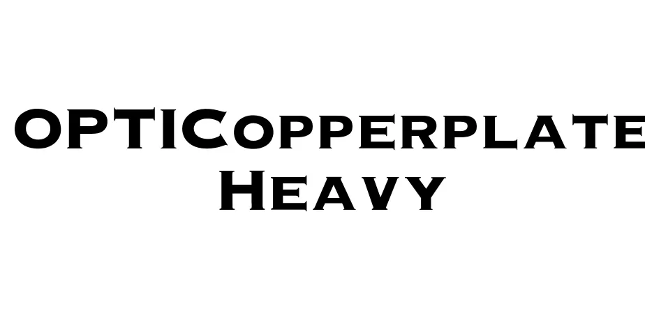 Fonte OPTICopperplate Heavy