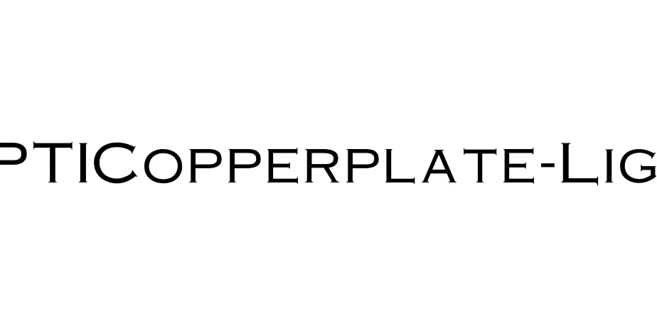 Fonte OPTICopperplate-Light